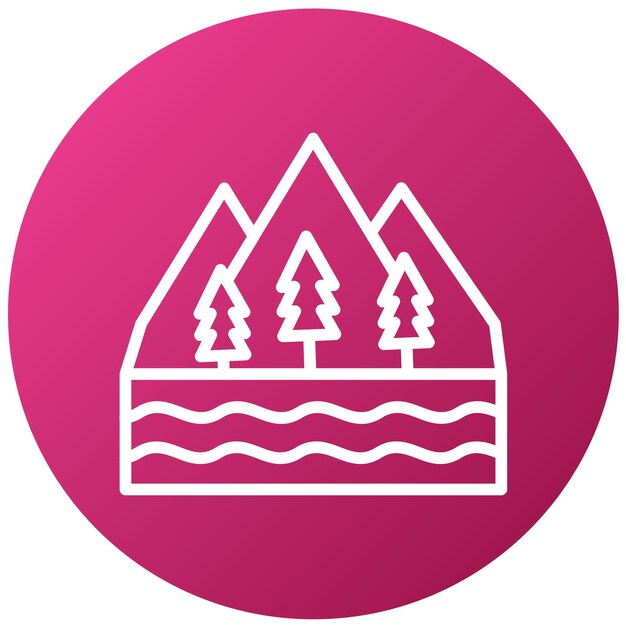 Vector Design Lagoon Icon Style (Vektorentwurf der Lagune)
