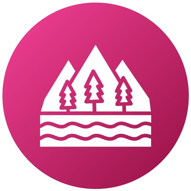 Vector Design Lagoon Icon Style (Vektorentwurf der Lagune)