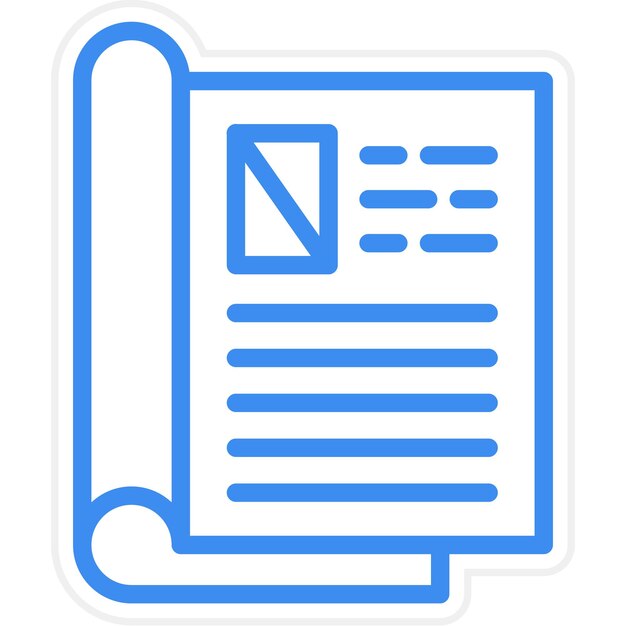 Vector Design Magazine Layout Icon Style (Vektor-Design-Zeitschrift-Ikonen-Stil)