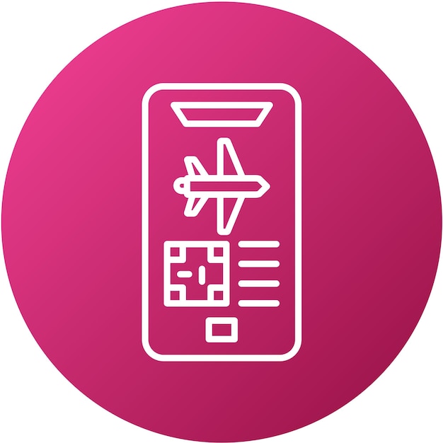 Vector Design Mobile Boarding Pass Icon Style (Vektor-Design für Mobilfahrkarten)
