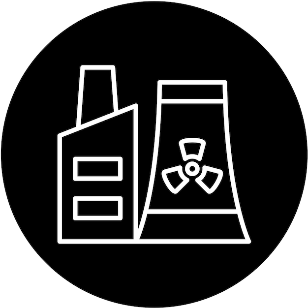 Vektor vector design nuclear plant icon style