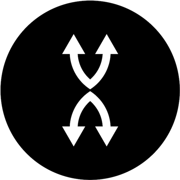 Vektor vector design opposite arrow icon style