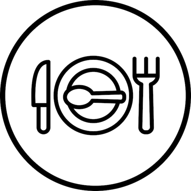 Vector design restaurant-ikonen-stil