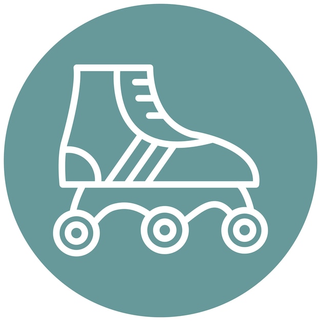 Vektor vector design roller skate rink icon style (vektorentwurf für rollschuhläden)