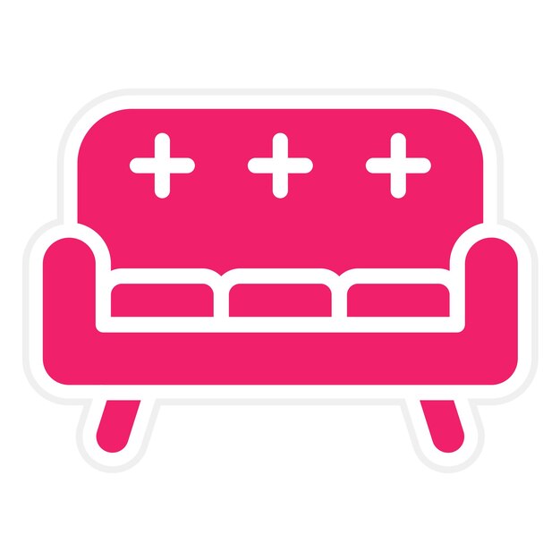 Vector Design Tuxedo Sofa-Ikonen-Stil