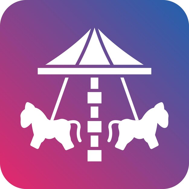 Vector Design Vergnügungspark-Ikonen-Stil