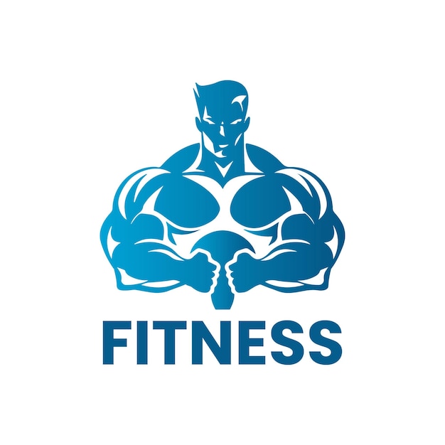 Vektor vector fitness-logo-design für das fitnessstudio