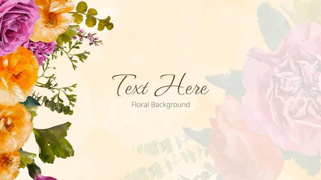 Vector floral botanische banner hintergrund süße blühende blumen.