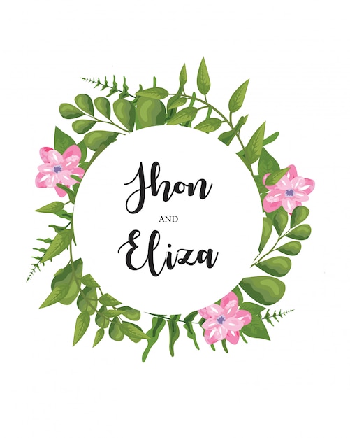 Vector floral frame