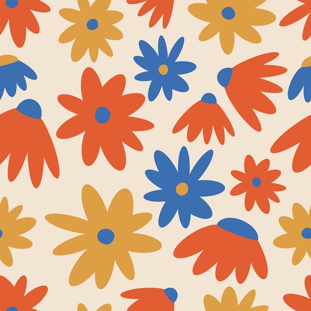 Vector floral set nahtlose muster y2k blumen hintergründe sammlung für print oder social media