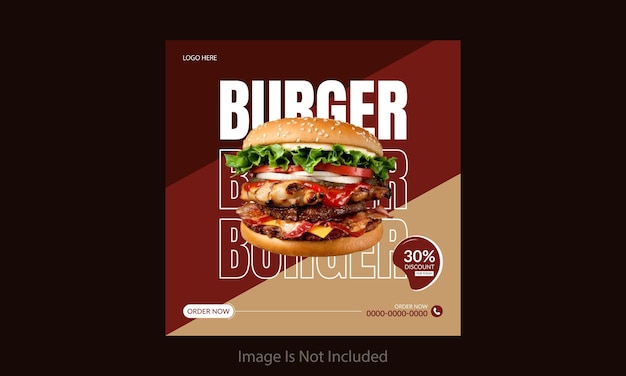 Vector Food Social Media Post-Design für die sozialen Medien