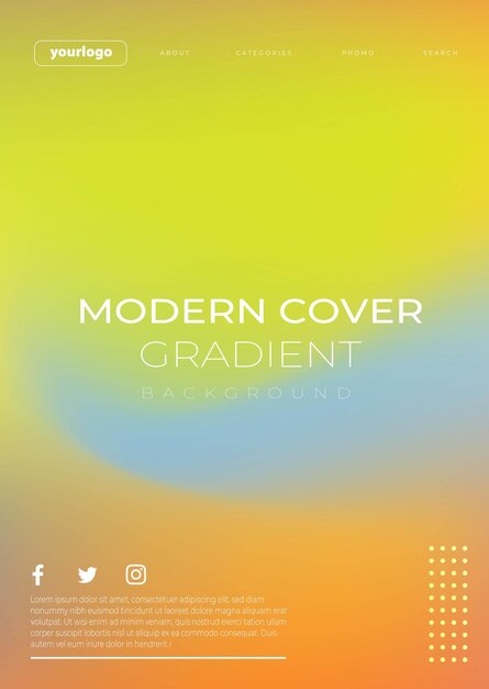 Vector Gradient deckt dynamische Hintergrundvorlagen mit modernem abstrakten Design ab