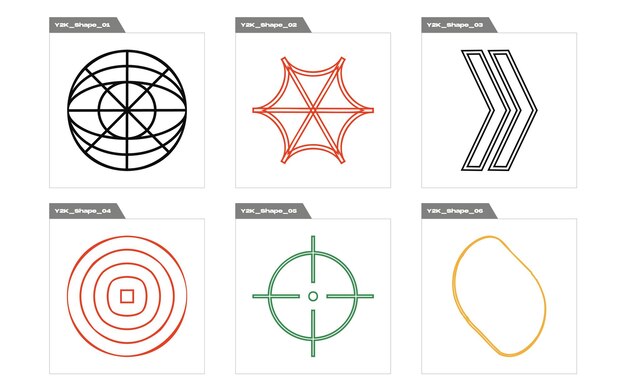 Vector Graphic Assets Set Brutalismus Stern- und Blumenformen Moderne abstrakte Formen
