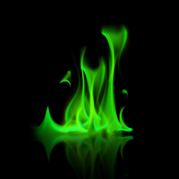 Vektor vector green magic fire flame lagerfeuer