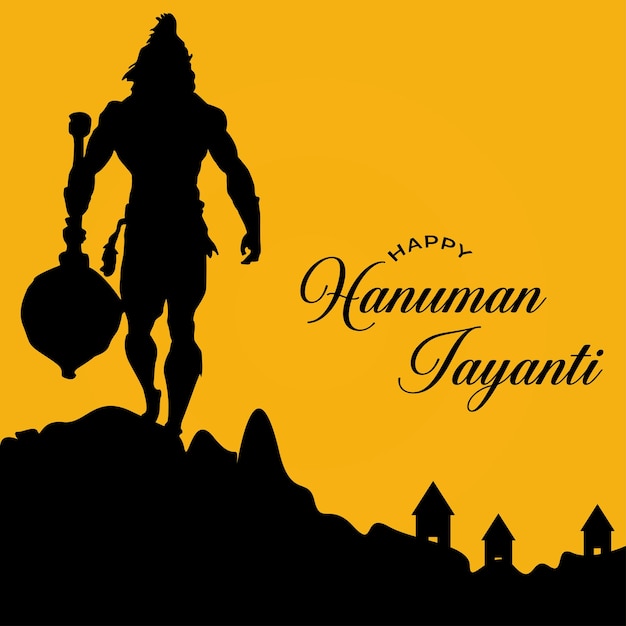 Vector happy hanuman jayanti hindu-festival-feiern banner-design