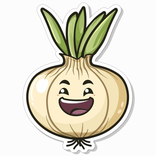 Vektor vector_illustration_of_onion_character_sticker