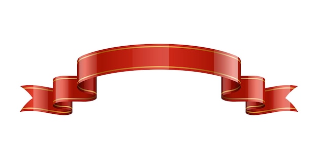Vector Illustrationskonzept des roten Bandes, das auf weißem Hintergrund lokalisiert wird