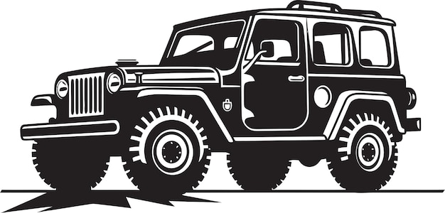 Vektor vector jeep adventure poster für entdecker jeep wrangler vector art digital all terrain