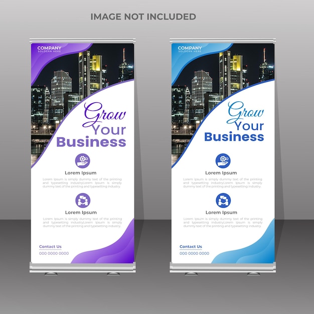 Vector modernes business-roll-up-standee-design-banner-vorlage