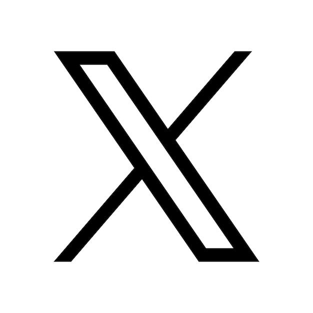 Vektor vector of twitters neues 2023 x-logo auf weißem hintergrund