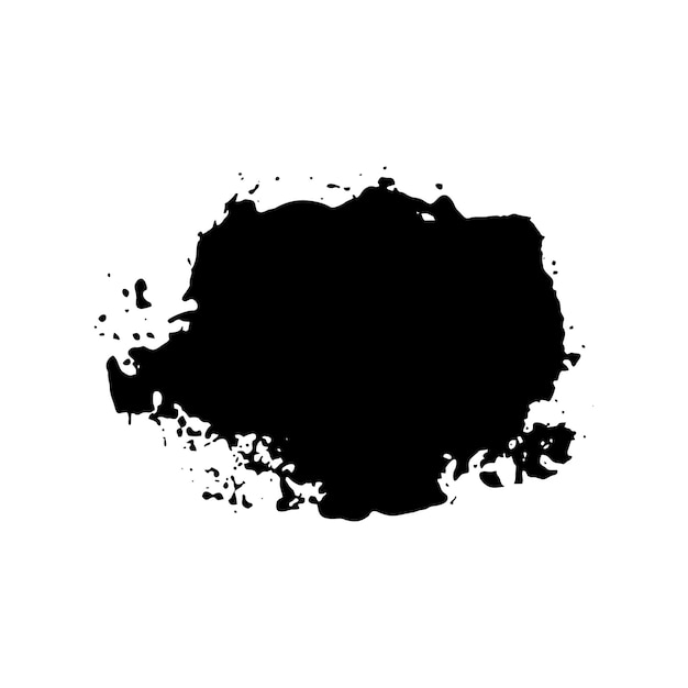 Vector Pinselstreich Grunge Distress Texturiertes Design-Element Schwarz bemalte Pinselstreiche