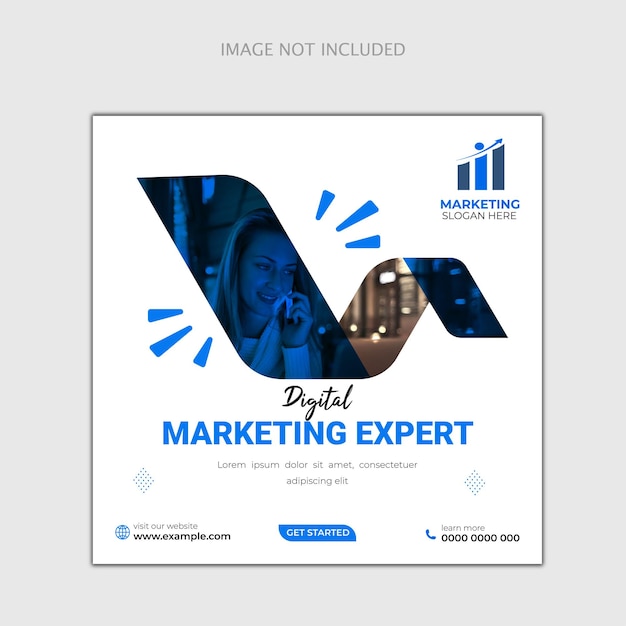 Vector Social-Media-Beitragsvorlage für Agenturen für digitales Unternehmensmarketing