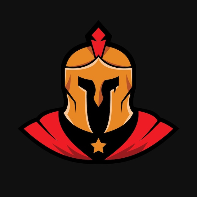 Vector Spartan Esport-Maskottchen-Logo für das Branding von Wettkampfteams