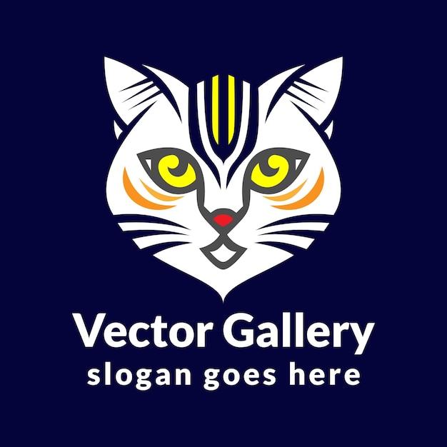 Vektor vector süße katze maskottchen logo design