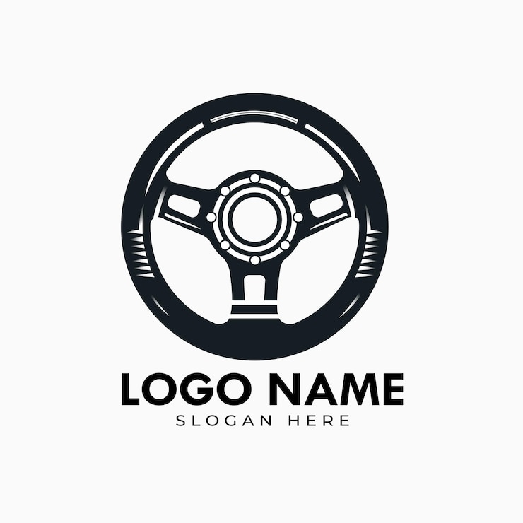 Vektor vector vintage lenkrad-logo-design