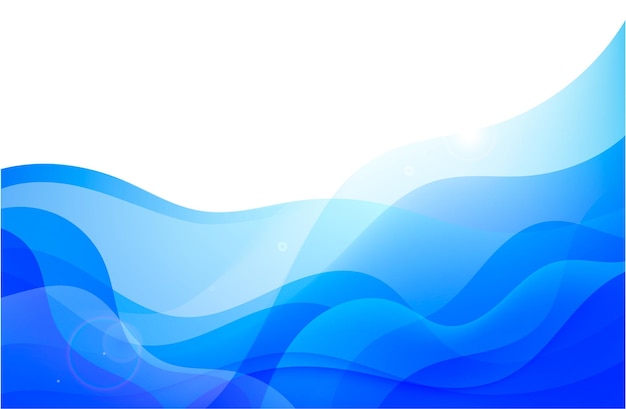 Vector wellenförmige abstrakte geometrische Hintergrund blauer Fluss hoizontal Banner Trendy gradien
