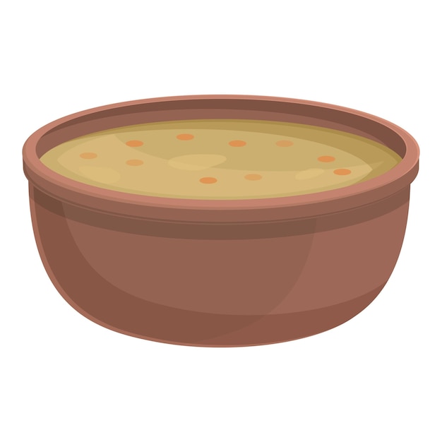 Vegane suppe-symbol-cartoon-vektor niederländische tafelküchenkultur