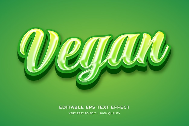 Veganer bearbeitbarer textstil-effekt