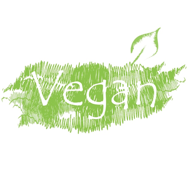 Vektor veganes bio-logo und symboletikett tag bio ökologie grünes blatt-symbol auf weißem hintergrund vektor