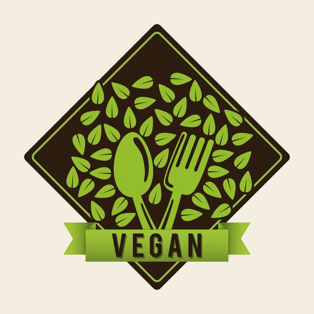 Veganes essen design