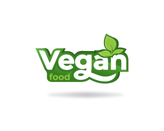 Veganes essen modernes logo-label