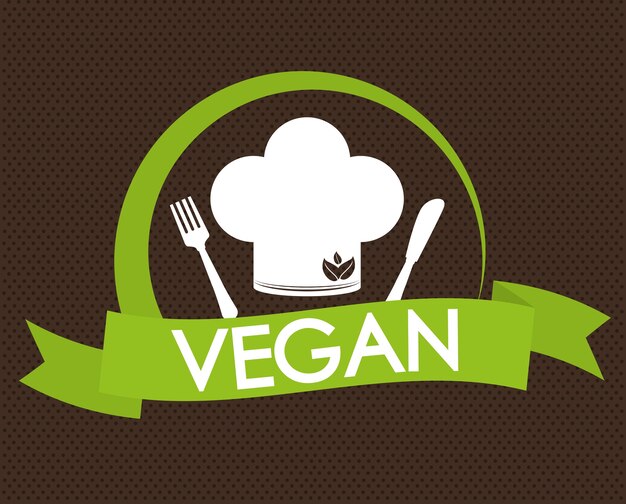 Vektor veganes icon design