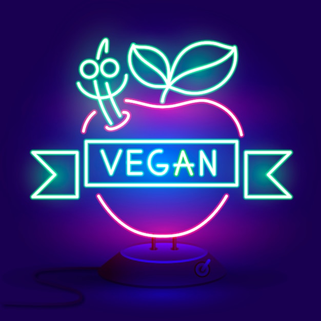 Veganes logo leuchtreklame