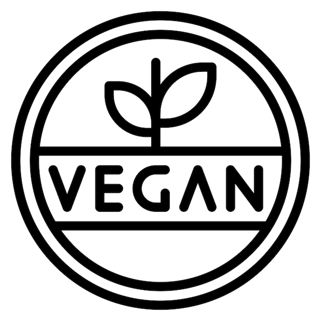 Veganisches Vektorbild kann für Ernährung verwendet werden