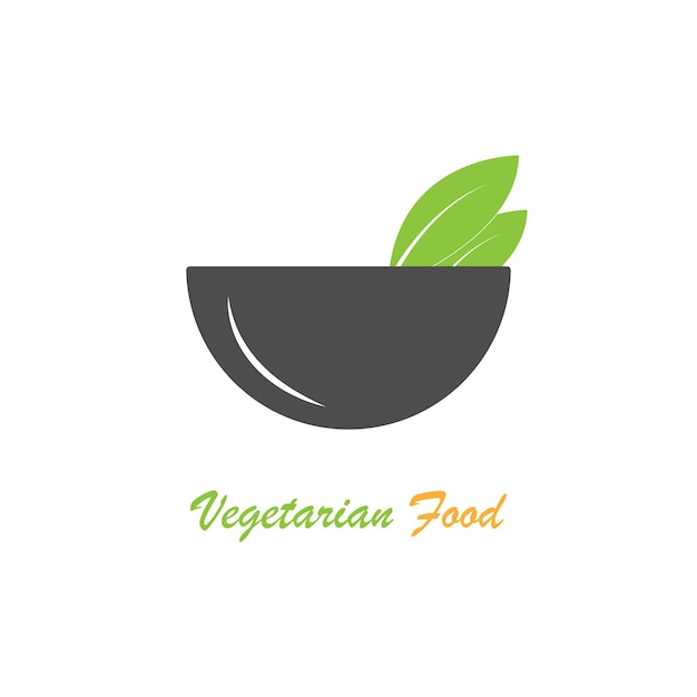 Vegetarisches Essen Logo-Design