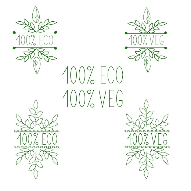 Vegetarisches und veganes menü eco 100 bio-produkte