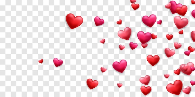 Vektor 3D-Herzen Liebessymbol für den Valentinstag
