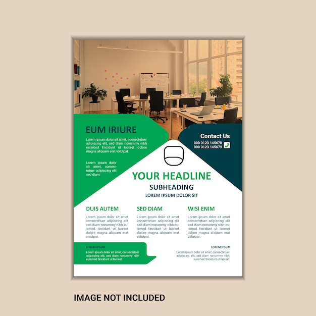 Vektor vektor-a4-format-corporate-business-flyer-design-vorlage mit anschnitt