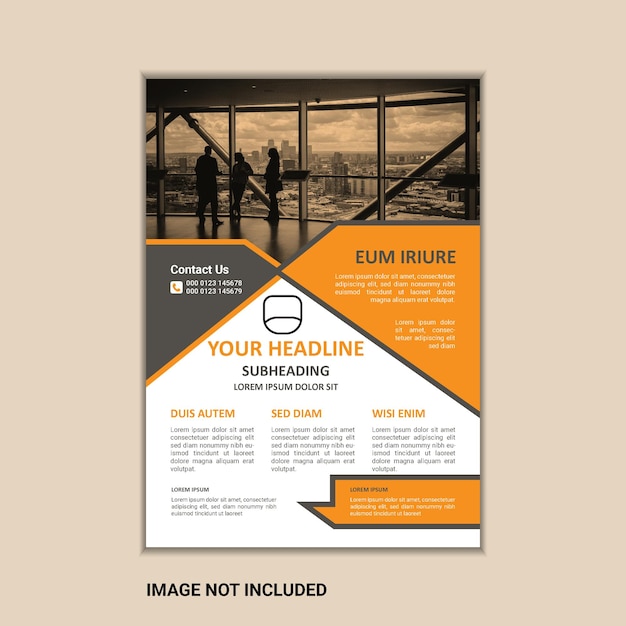 Vektor-a4-format-corporate-business-flyer-design-vorlage mit anschnitt