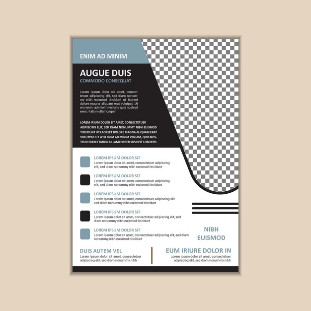 Vektor vektor-a4-format-corporate-business-flyer-design-vorlage mit anschnitt