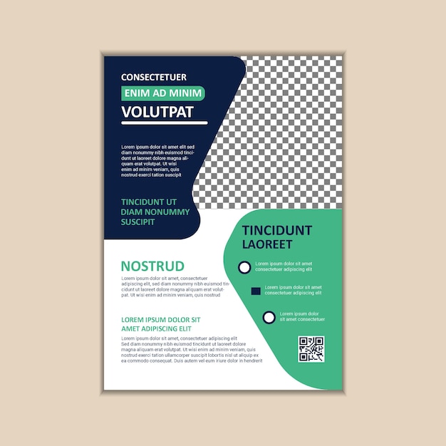 Vektor-a4-format-corporate-business-flyer-design-vorlage mit anschnitt