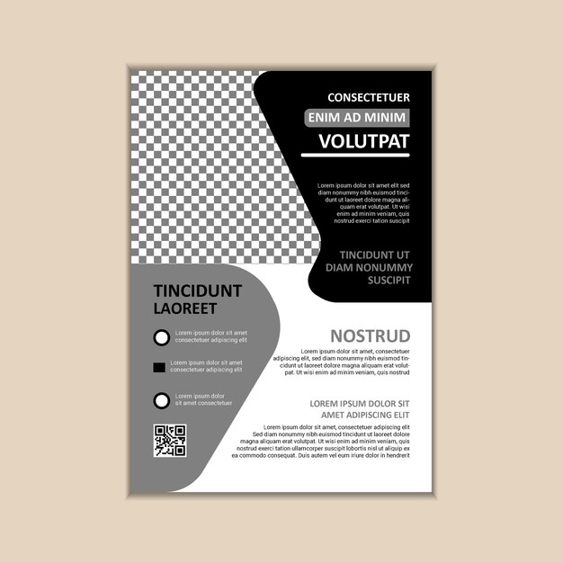 Vektor-a4-format-corporate-business-flyer-design-vorlage mit anschnitt