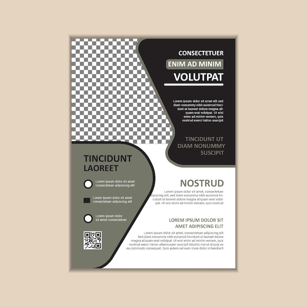 Vektor-a4-format-corporate-business-flyer-design-vorlage mit anschnitt
