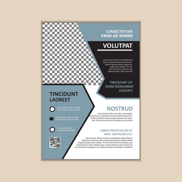 Vektor vektor-a4-format-corporate-business-flyer-design-vorlage mit anschnitt