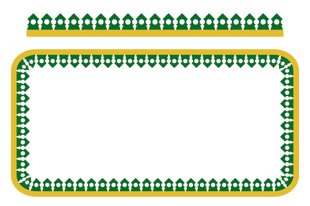 Vektor abgerundete ecke rechteck dekoration traditionelles haus von old jakarta