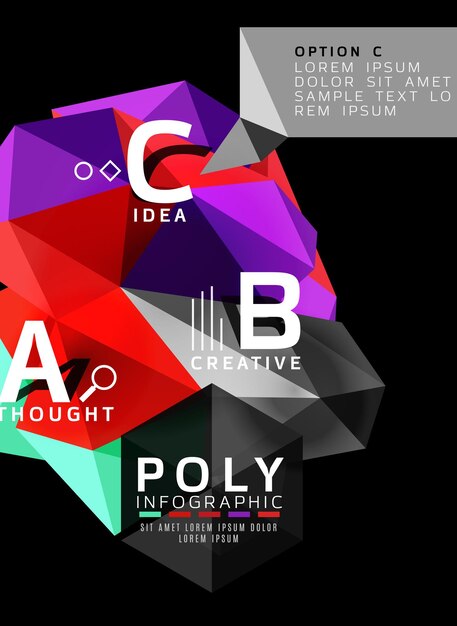 Vektor abstrakte bunte polygonale infografiken